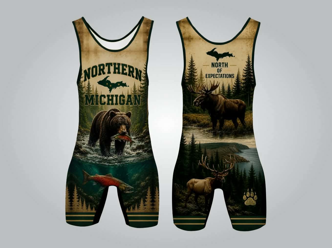 NORTHERN MICHIGAN SINGLET – WRESTLER 4 LIFE