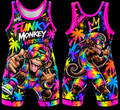 Funky monkey rainbow colors